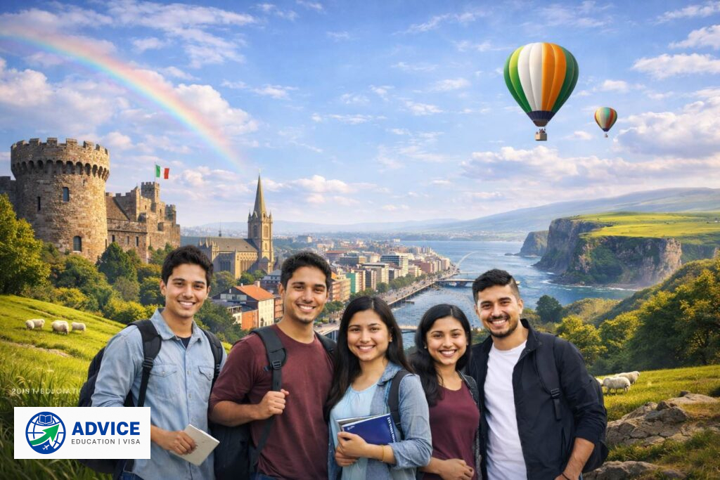 International students choosing Ireland for higher education with modern universities and student lifestyle in Ireland